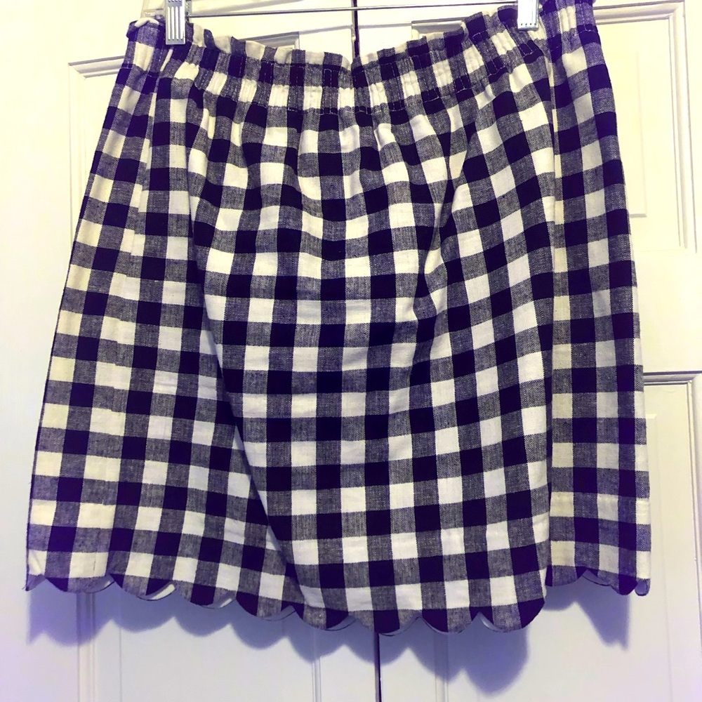 Jcrew back checkered mini skirt